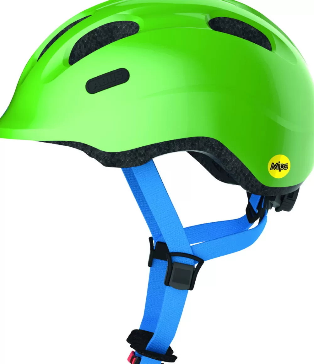 ABUS Cykelhjelme | Smiley 2.1 MIPS M. LED - Grøn Sparkling Green