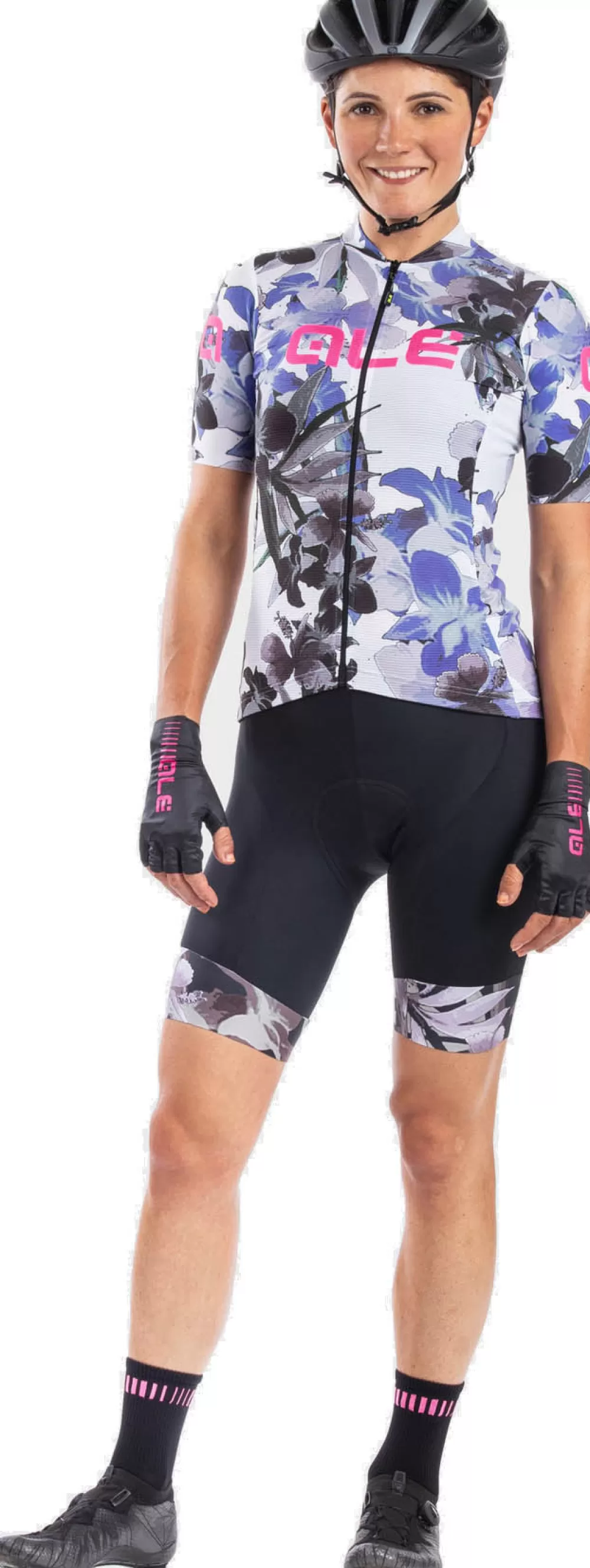 Alé Spinning | Cykeltrøjer | Jersey Woman Solid Bouquet - Hvid Bordeaux