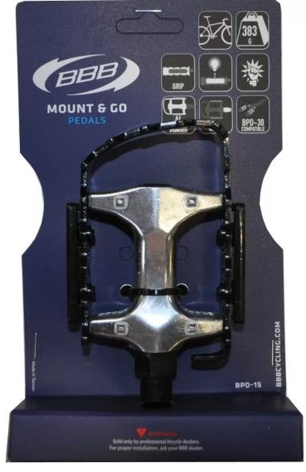 BBB Pedaler & Klamper*Pedal Mount & Go Alu Til Mountainbike BPD-15 9/16