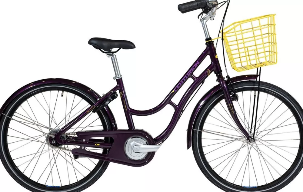 Centurion Børnecykler | Basic Urban 24" 7g Pige - Lilla mørk lilla/gul