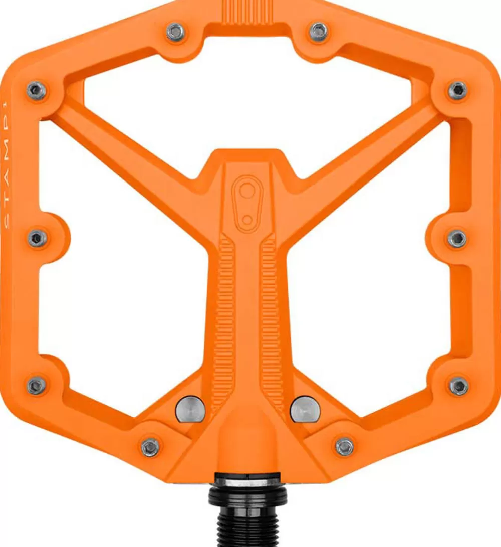 CrankBrothers Pedaler & Klamper*Flat Pedal Stamp 1 - Large - Orange
