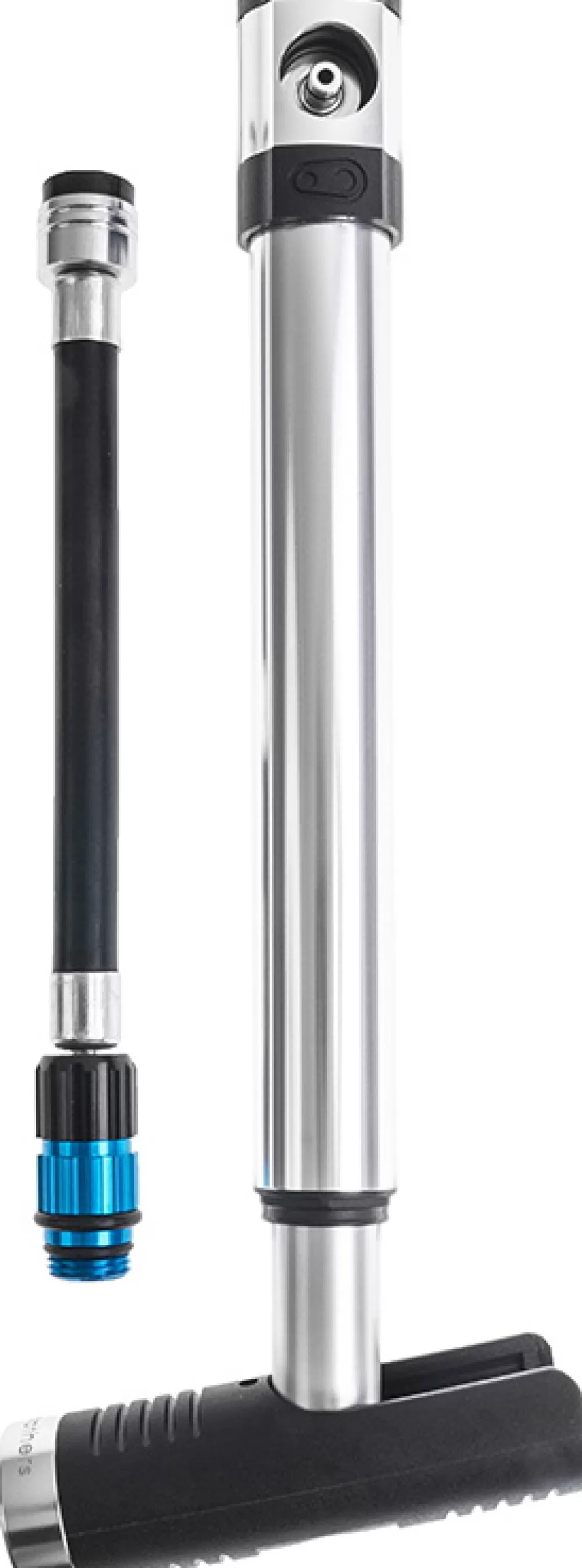 CrankBrothers Cykelpumper | Mini Håndpumpe Klic HP - 120psi/8.3bar - Sølv