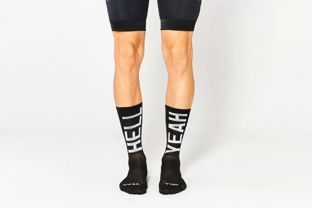 Fingerscrossed Sokker | Cykeltøj Til Herre | Sokker HELL YEAH 2.0 - Sort HELL YEAH 2.0 BLACK