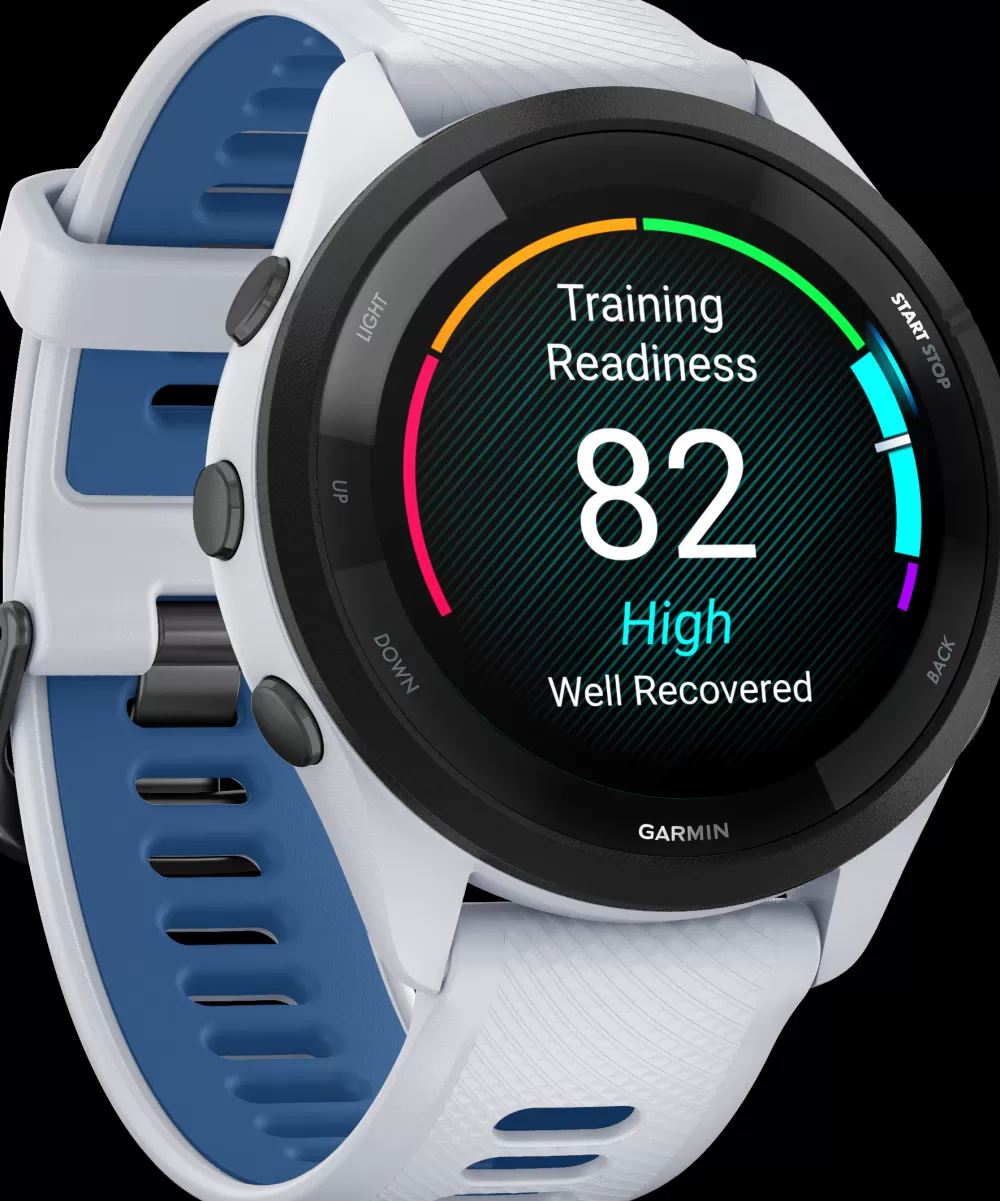 Garmin Cykelcomputer & Gps | Forerunner 265 Music - Whitestone/Tidal Blue