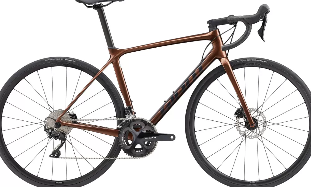 Giant Racercykler | TCR Advanced 2 Disc-Pro Compact 2023 - Orange/Brun Hematite