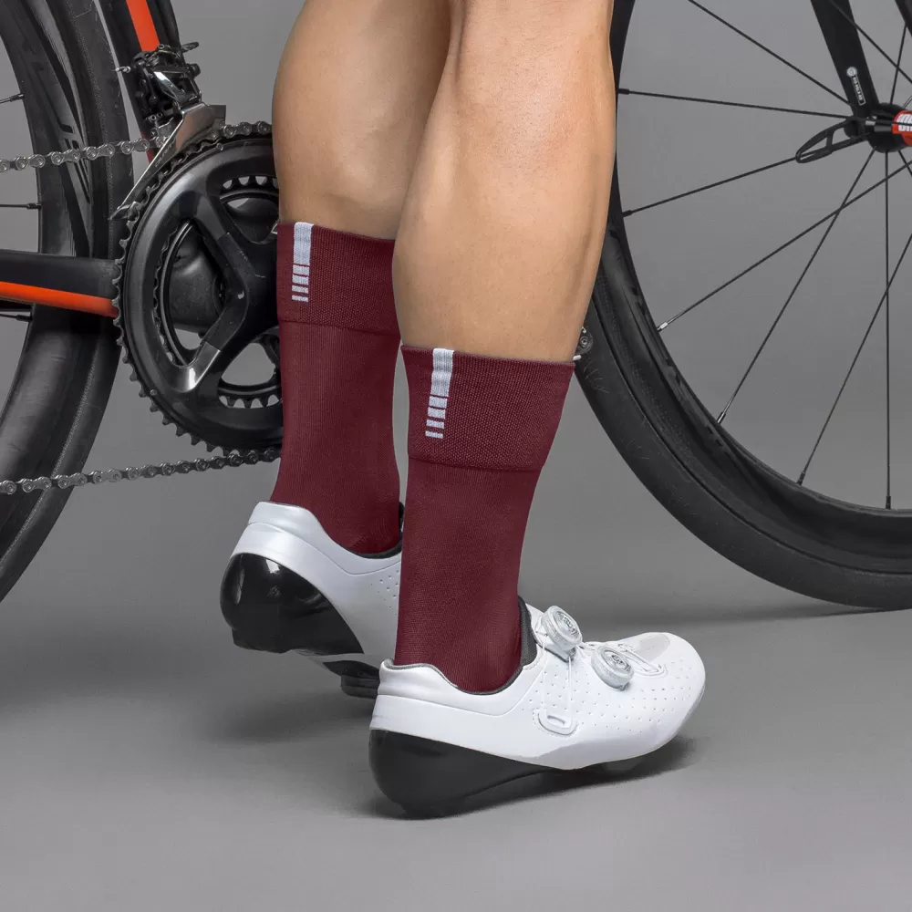 GripGrab Sokker | Cykeltøj Til Kvinder | Letvægts SL Sokker - Rød Dark Red