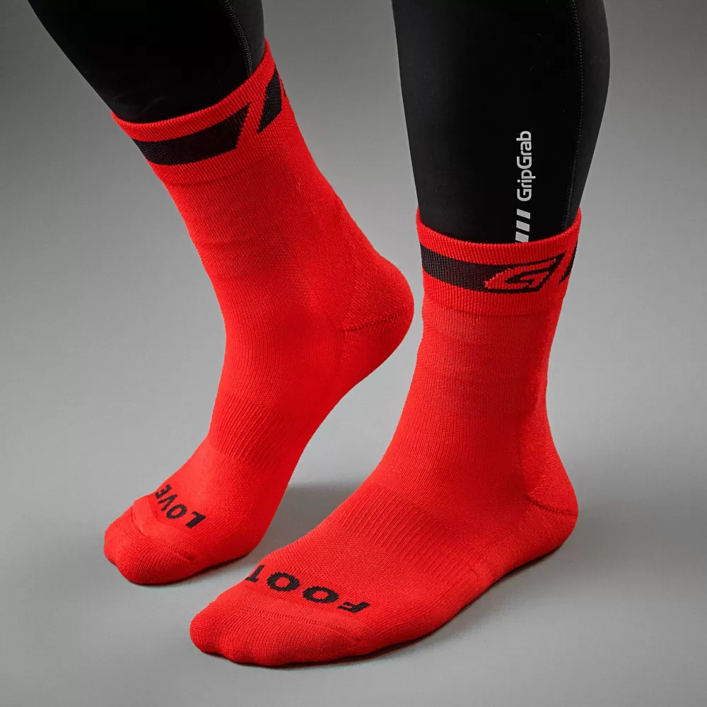 GripGrab Sokker | Cykeltøj Til Herre | Merino Winter Cycling Sock - Rød red