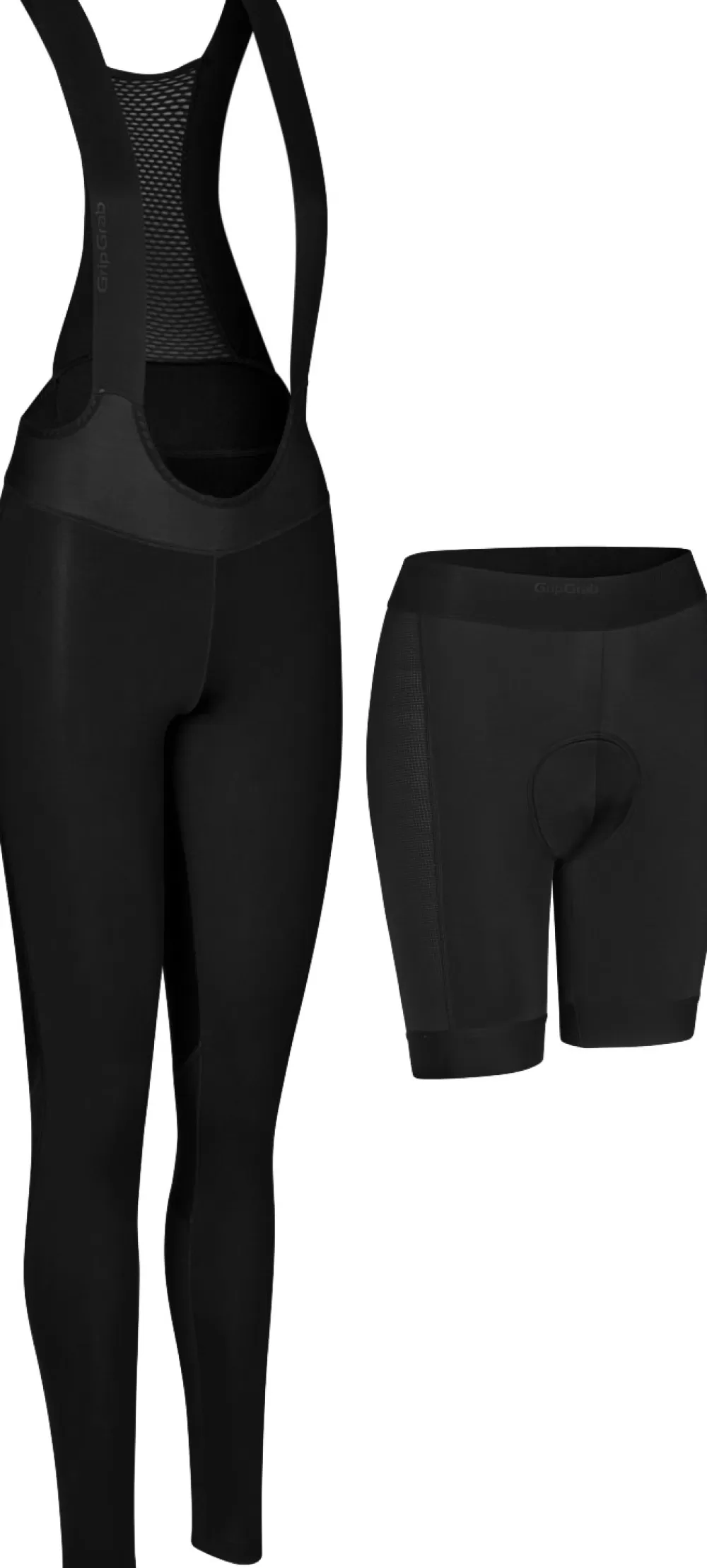 GripGrab Cykeltøj Til Kvinder | Cykelbukser | Vandafvisende ThermaShell Bibtights Til Damer Black