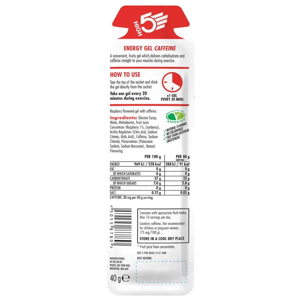 High5 Energiprodukter | Spinning*Energy Gel Plus M. Koffein 32 Ml - Raspberry