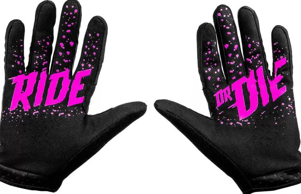 Muc-Off Mtb Cykeltøj | Cykelhandsker | MTB Glove Bolt - Cykelhandske - Sort/Pink