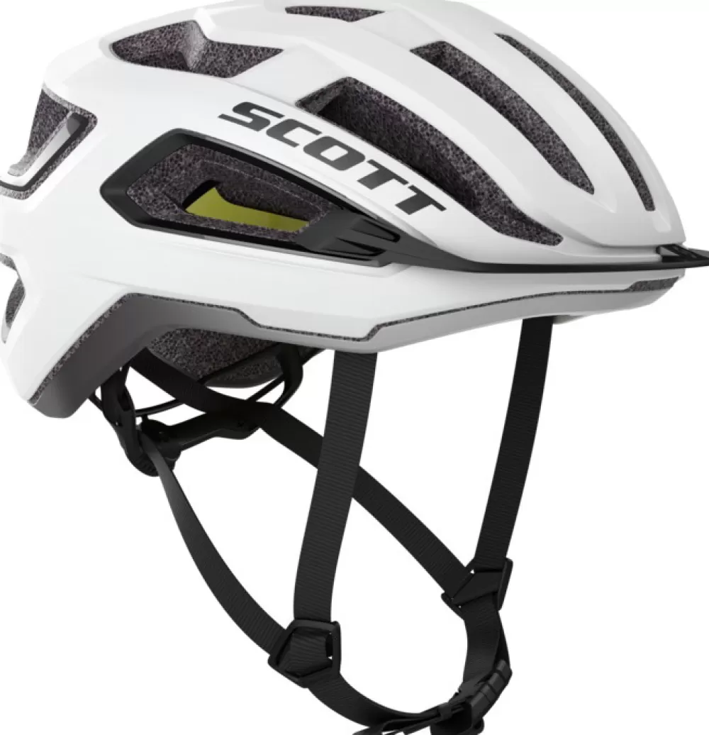 Scott Cykeltøj Til Herre | Cykeltøj Til Kvinder | Arx Plus (MIPS) Hjelm - Hvid White/black