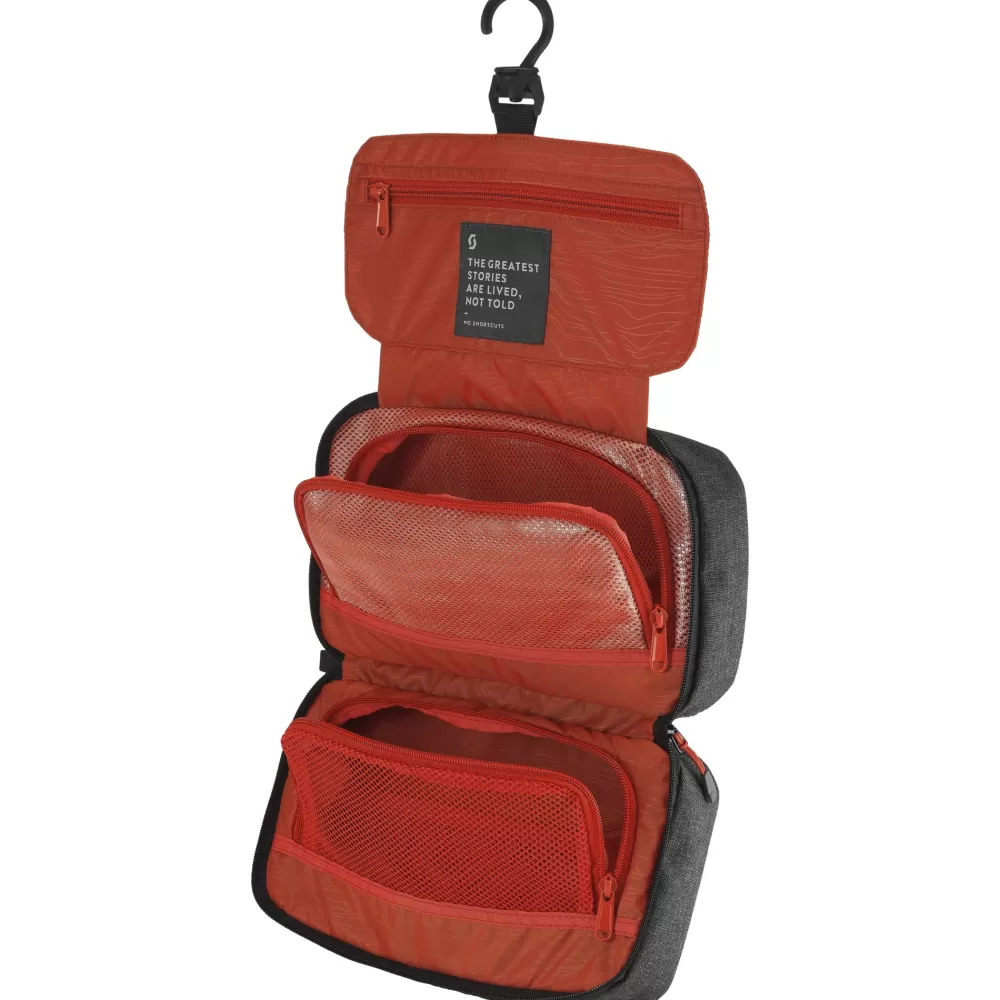 Scott Merchandise | Bag Toiletry - Toilettaske dark grey/red clay