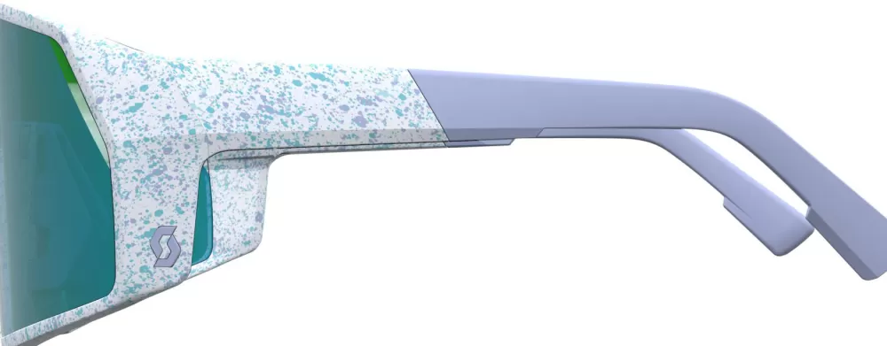 Scott Cykelbriller | Pro Shield Cykelbrille - terrazzo white / green chrome