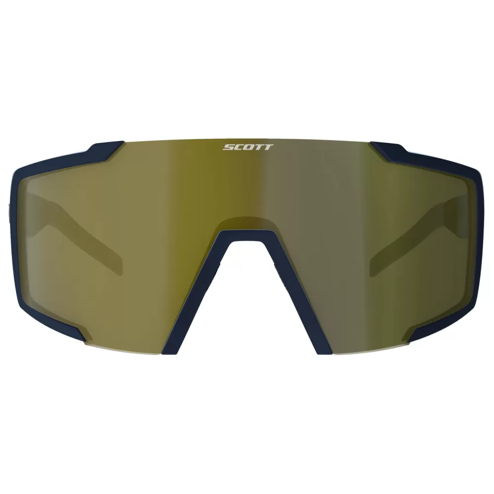 Scott Cykelbriller | Shield Compact Cykelbrille - Blå submariner blue/gold chrome