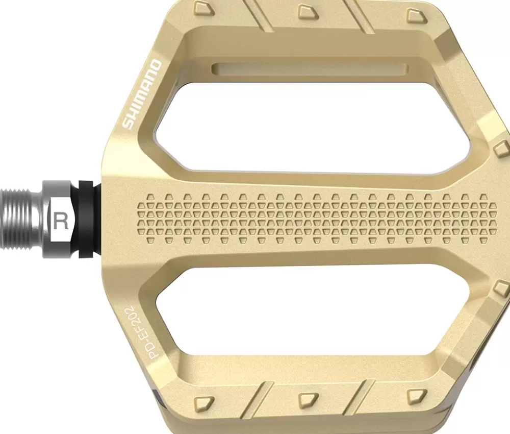 Shimano Pedaler & Klamper*Pedal Flat PD-EF202 - Guld