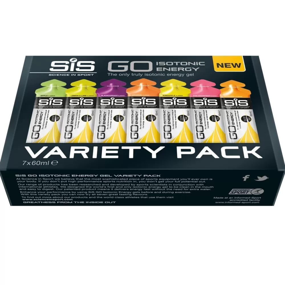 Science in Sport Energiprodukter | Spinning*SIS Isotonic Energy Gel Pakke - 7 Varianter