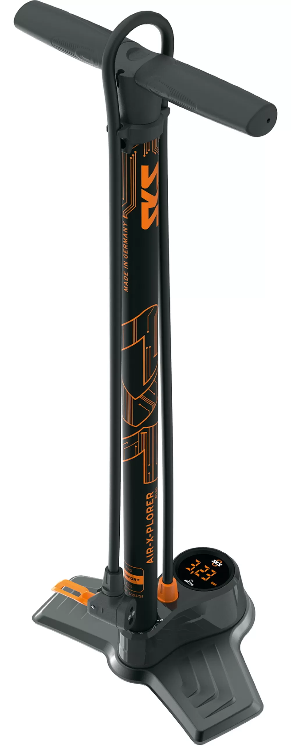 SKS Cykelpumper | Air-X-Plorer 10.0 Fodpumpe Digital 10bar/144psi
