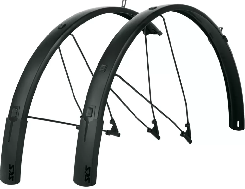 SKS Cykelskærme | Bluemels Style Skærmsæt 28" 56mm - Sort