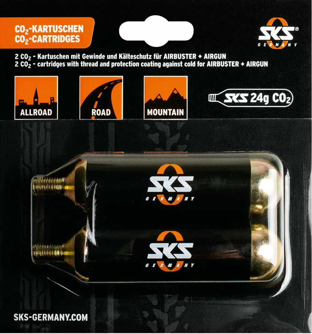 SKS Cykelpumper | Co2 Patron 24g Til AirboyAirbuster M.v. (2 Stk.)