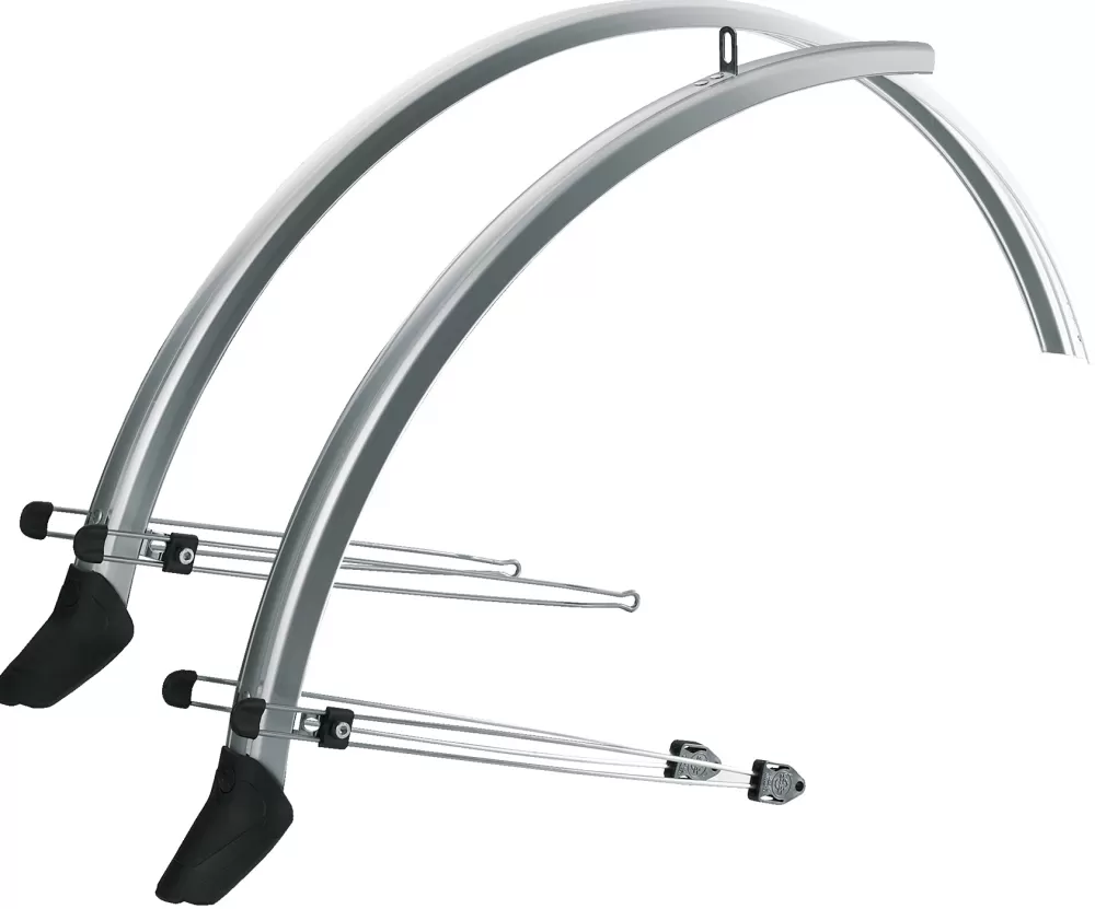 SKS Cykelskærme | Commuter Skærmsæt 26"-27.5" 60mm Inkl. Stivere - Sølv