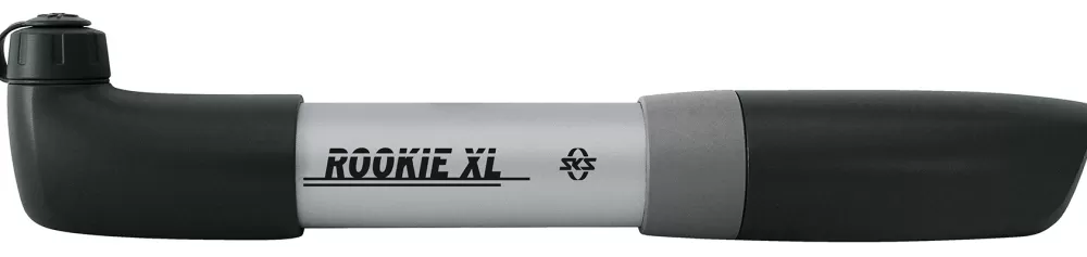 SKS Cykelpumper | Rookie XL Minipumpe 227mm Multi Ventil 5bar/73psi - Sort Sølv