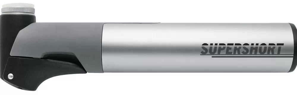 SKS Cykelpumper | Supershort Minipumpe Teleskop T-håndtag Multi Ventil 6bar/87psi - Sølvgrå