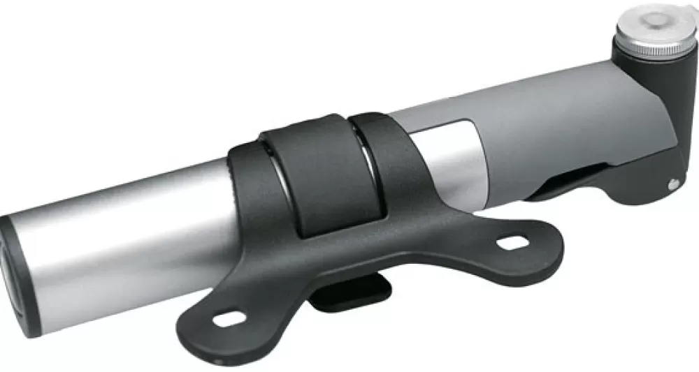 SKS Cykelpumper | Supershort Minipumpe Teleskop T-håndtag Multi Ventil 6bar/87psi - Sølvgrå