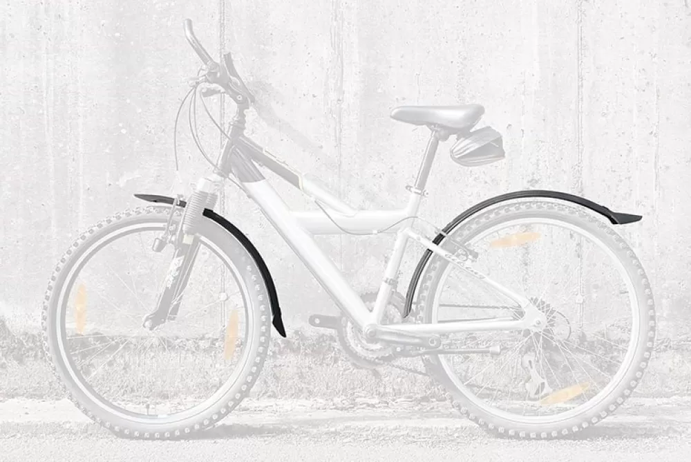 SKS Cykelskærme | Velo 55 Junior Skærmsæt 24" X 55mm U. Stivere - Sort