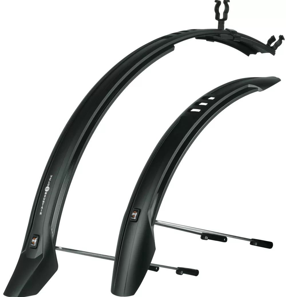 SKS Cykelskærme | Velo 65 Mountain Skærmsæt 29" Inkl. Stivere - Sort