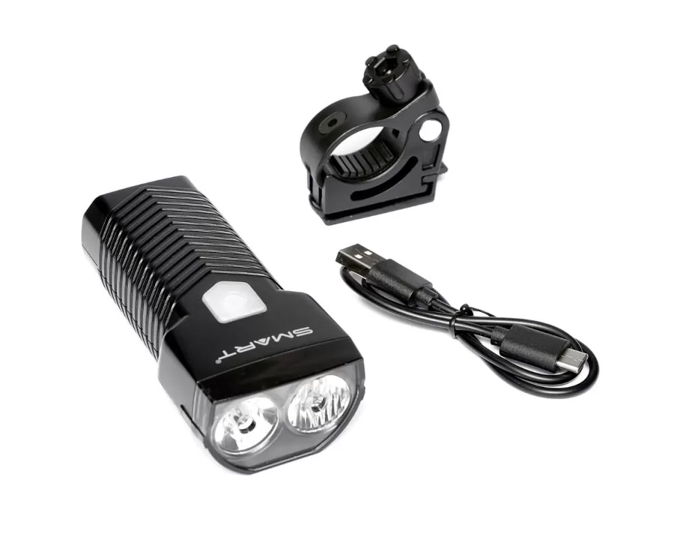 Smart Cykellygter | Alu Forlygte LED USB-C - 1500 Lumen