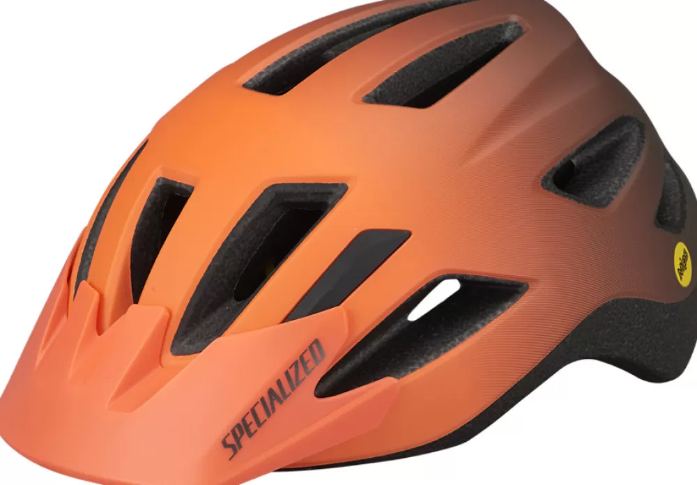 Specialized Cykelhjelme | Shuffle Child M. LED MIPS - Orange Satin Blaze/Smoke Fade
