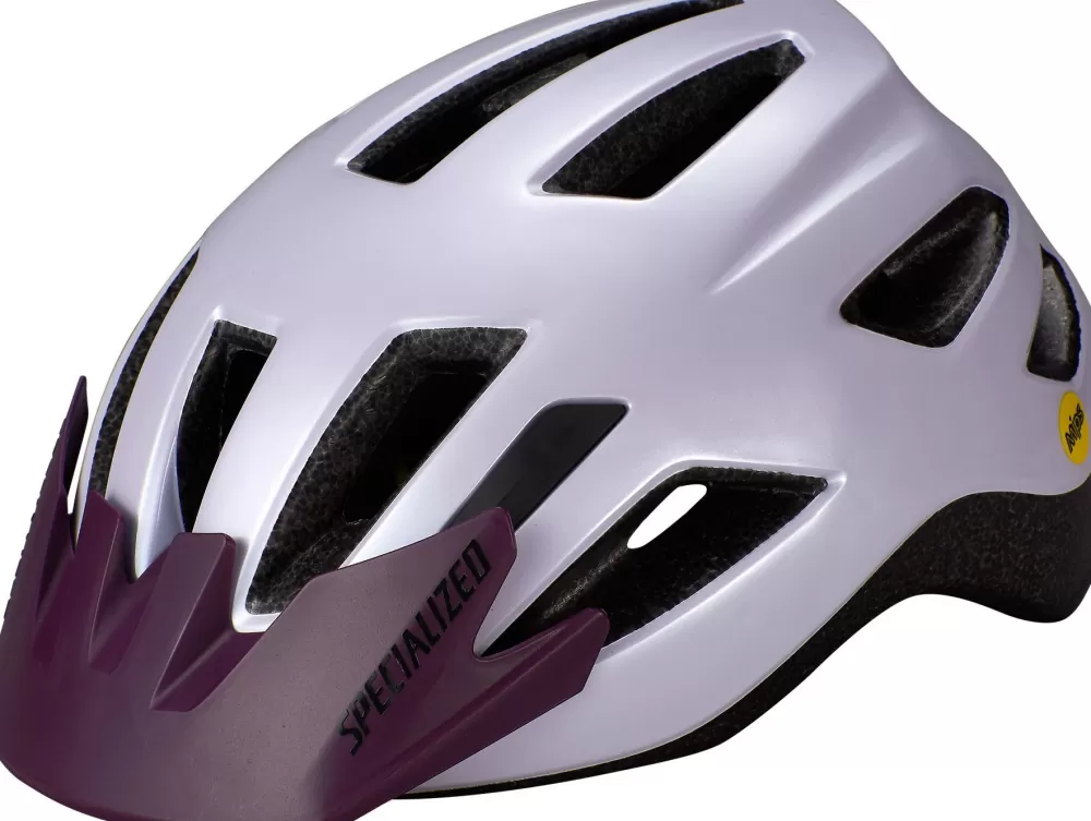 Specialized Cykelhjelme | Shuffle Child M. LED MIPS Cykelhjelm - Lilla UV Lilac/Cast Berry