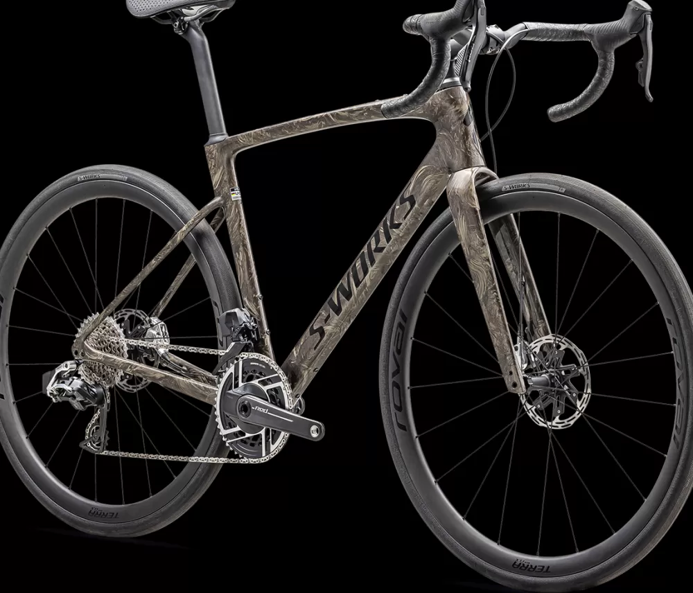 Specialized Racercykler | S-Works Roubaix SL8 - SRAM RED AXS 2025 - Grå Gloss Taupe/Gunmetal Strata/Charcoal