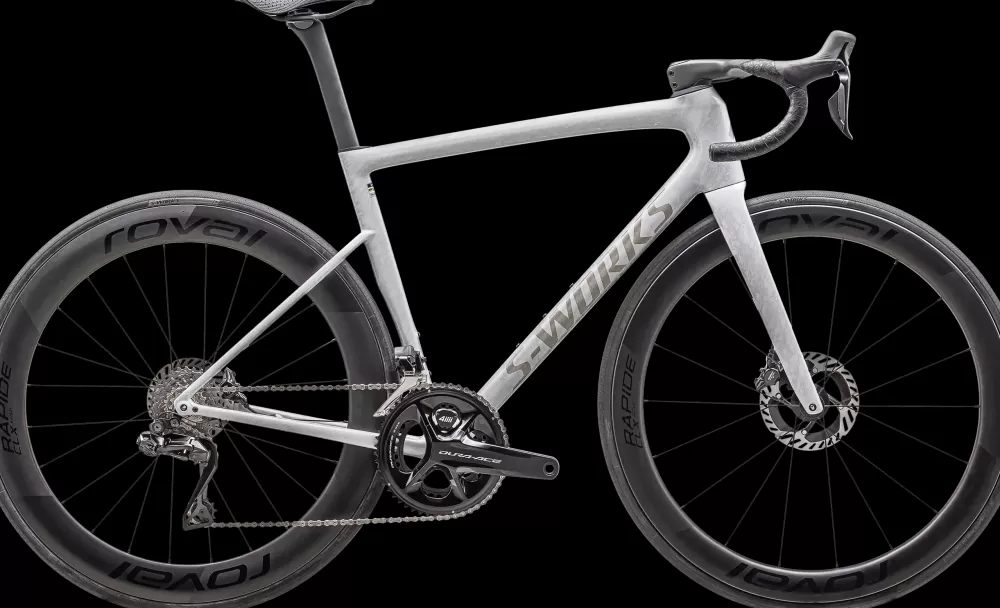 Specialized Racercykler | S-Works Tarmac SL8 - Shimano Dura-Ace Di2 2025 - Grå Gloss Dove Grey / Silver Dust Blurred Impasto / Black Pearl