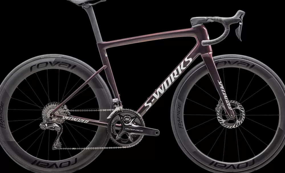Specialized Racercykler | S-Works Tarmac SL8 - Shimano Dura-Ace Di2 2025 - Rød Gloss Solidity / Red To Black Pearl / Metallic White Silver