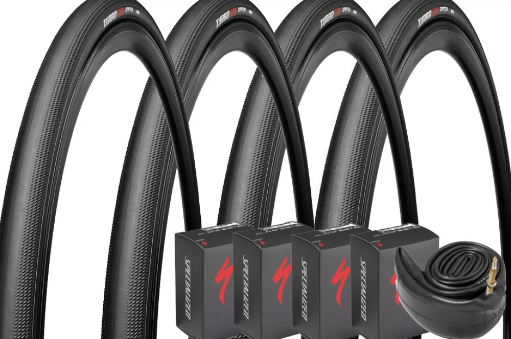 Specialized Cykeldæk*Turbo Pro 700x24C Dæk (4 Stk.) + 60mm Slanger (4 Stk.)